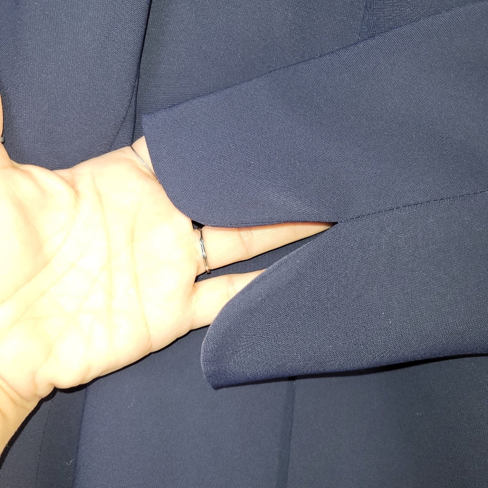 Pendleton Wool Mills Navy Blue Hidden Full Zip Professional Blazer Jacket Sz 8 - Picture 7 of 14